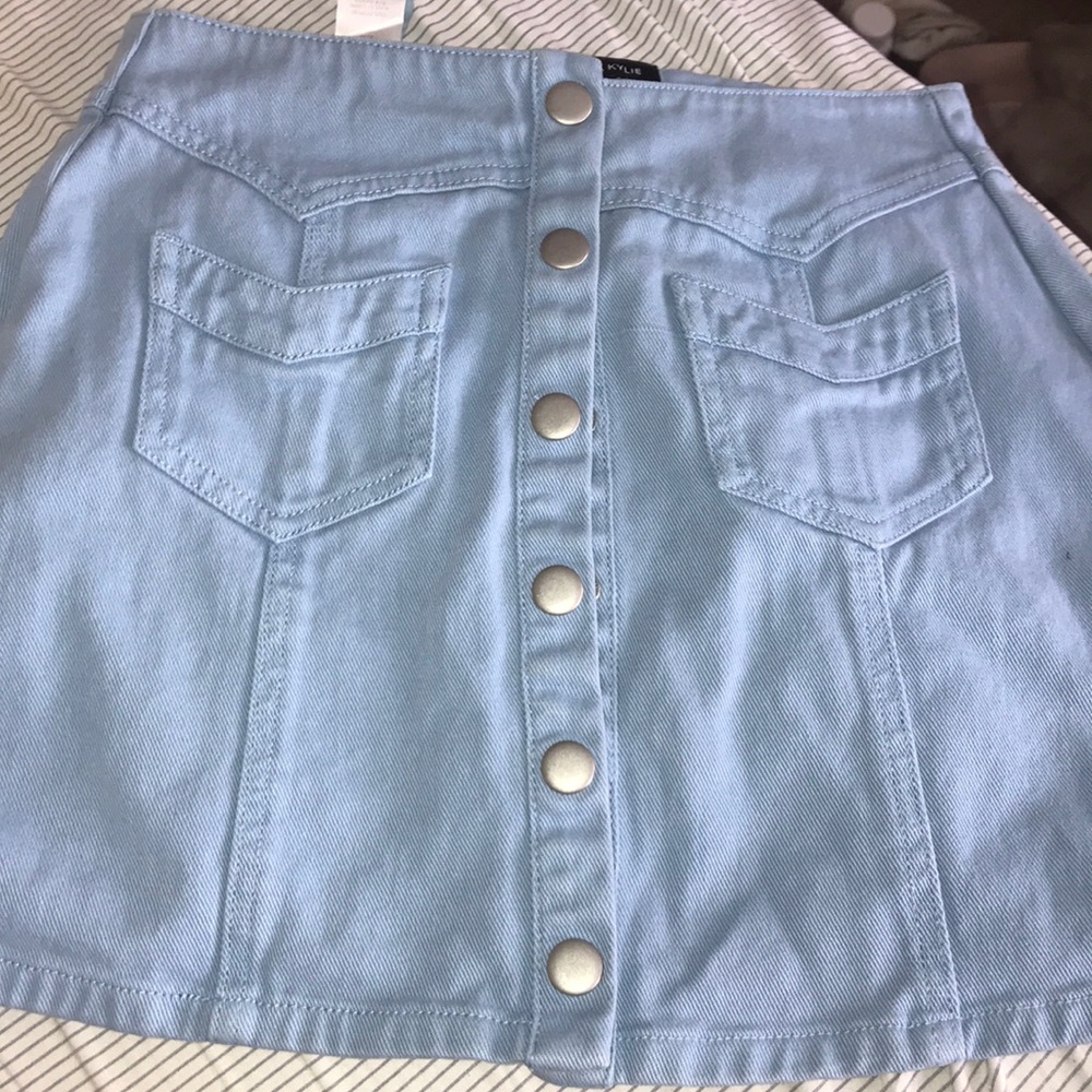 kendall and kylie denim skirt
